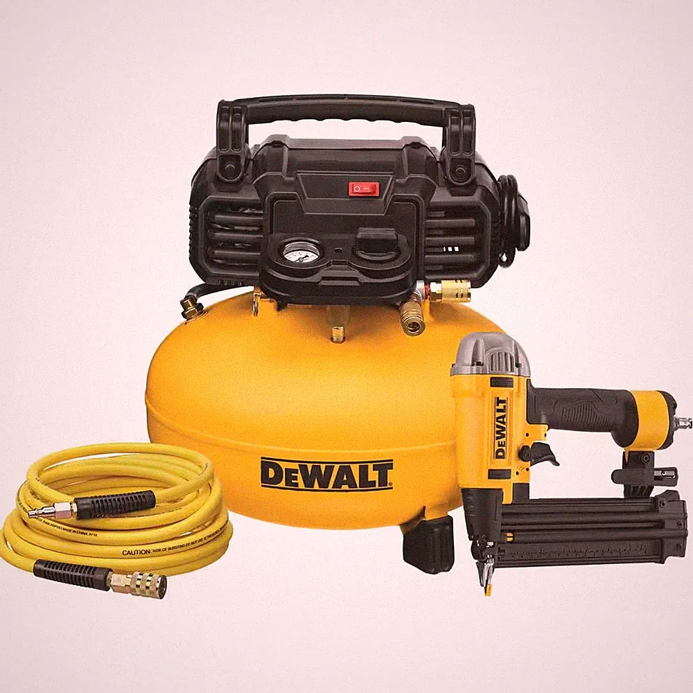 6 Gal. 165 Psi18-Gauge Brad Nailer and Heavy-Duty Pancake Electric Air Compresso