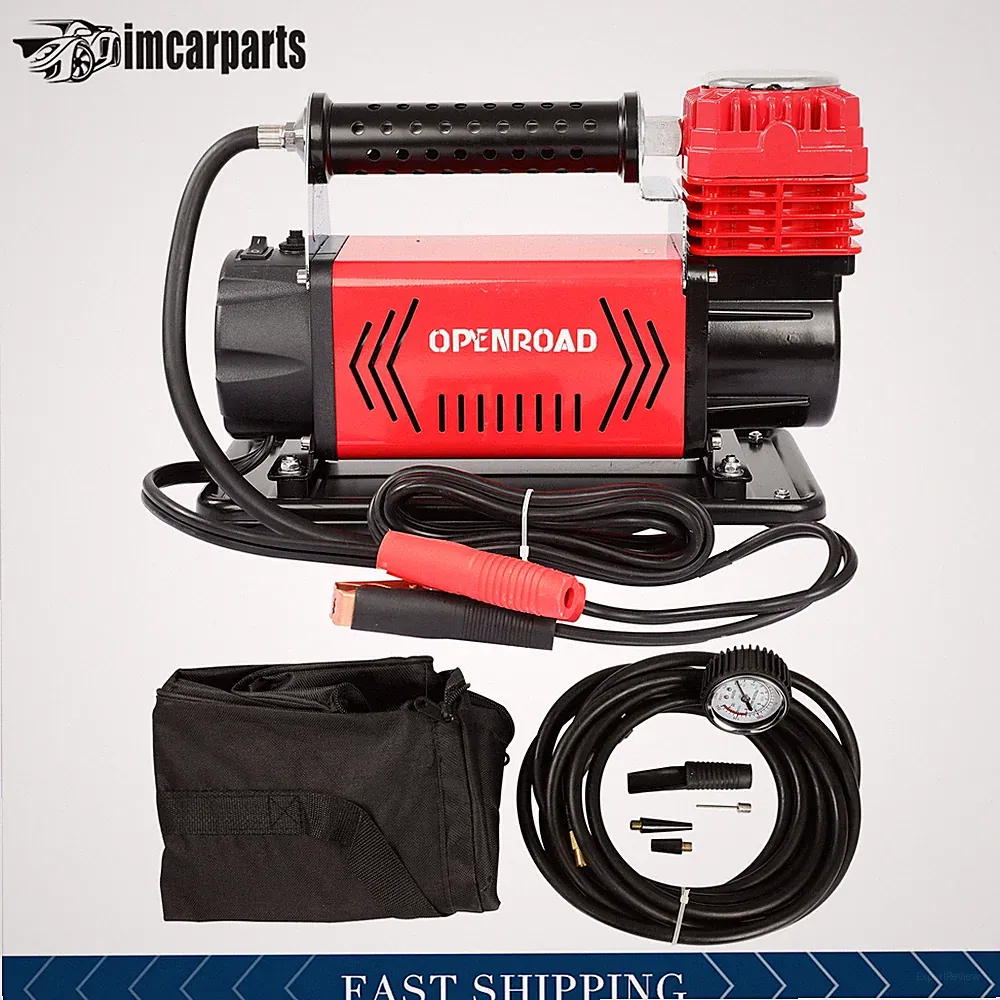 Air Compressor Heavy Duty 12V , 6.35CFM 180LMP Portable Truck Tire Inflator