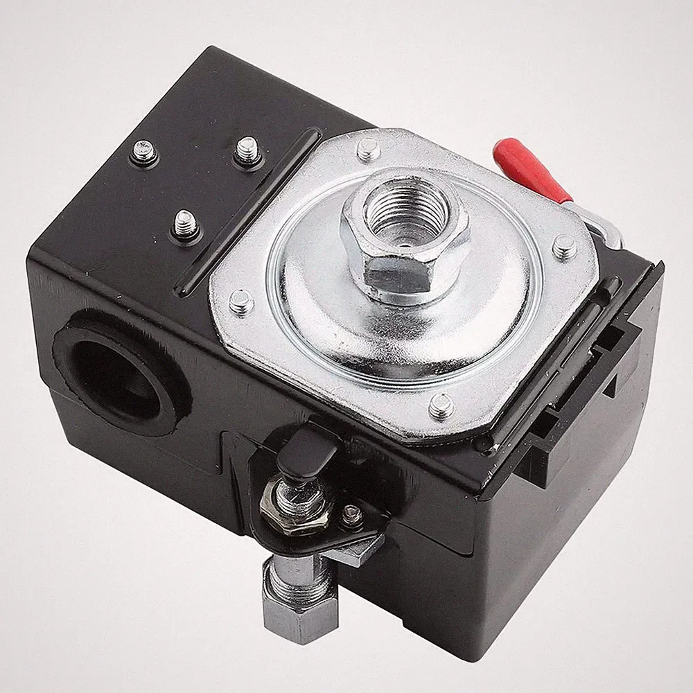 Heavy Duty Air Compressor Pressure Switch - 135-175PSI Single Port, 240V 26A Rep