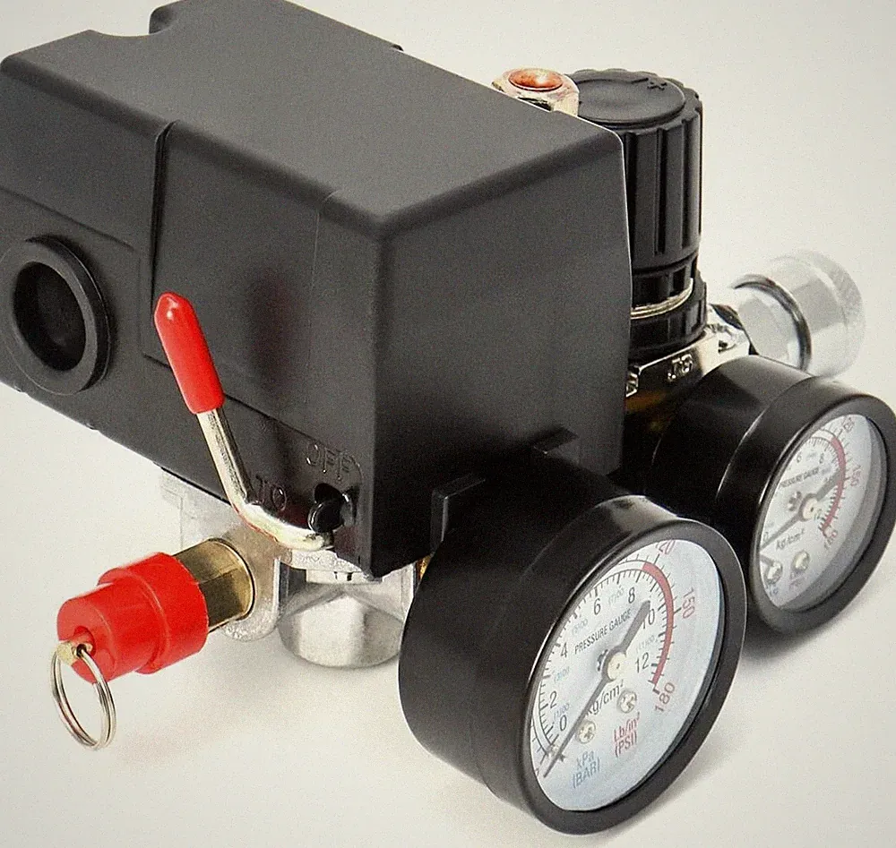 Heavy Duty Air Compressor Pressure Switch 90-120 PSI Adjustable Regulator Valve