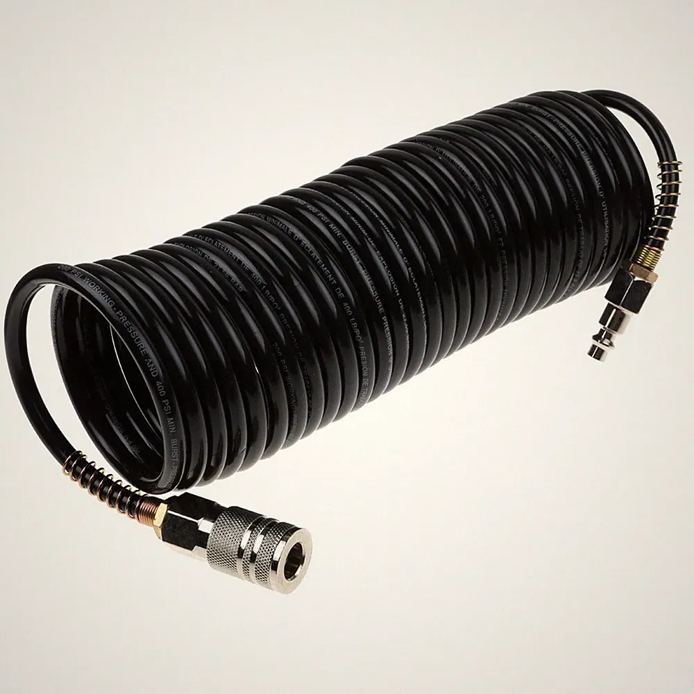 Heavy Duty Recoil Air Hose 25ft 1/4" Flexible Compressor Quick Coupler 200PSI US