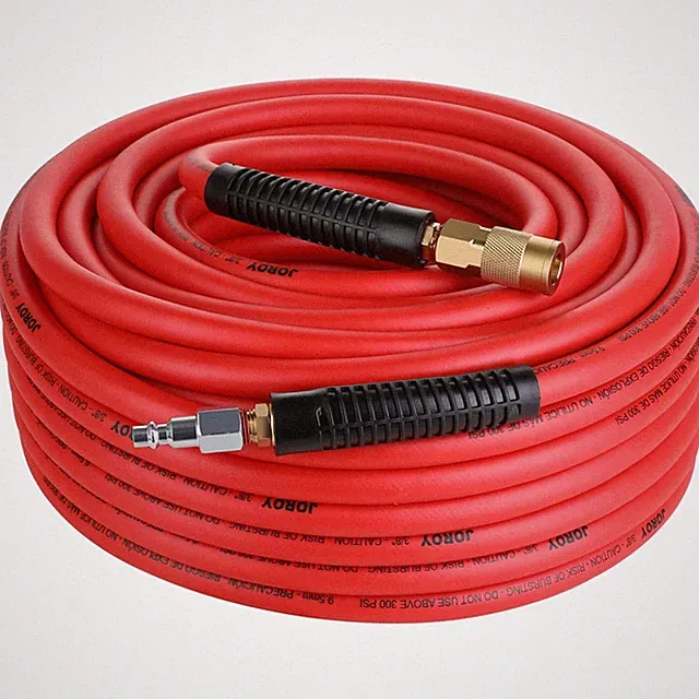 Hybrid Air Hose, 3/8-Inch by 100 Feet Air compressor Hose,Heavy Duty, Lightwe...