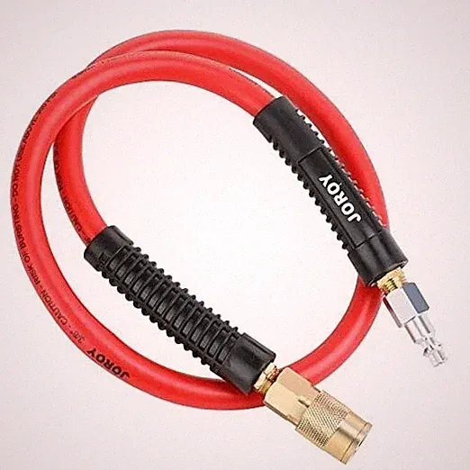 Hybrid Lead In Air Hose, 3/8-Inch X 6 FT Air Compressor Hose,Heavy Duty, 6FT