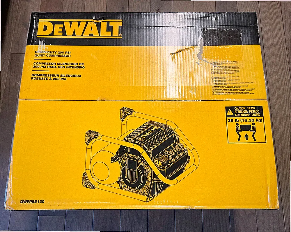 NEW DEWALT QUIET TRIM HEAVY DUTY 200 PSI COMPRESSOR DWFP55130