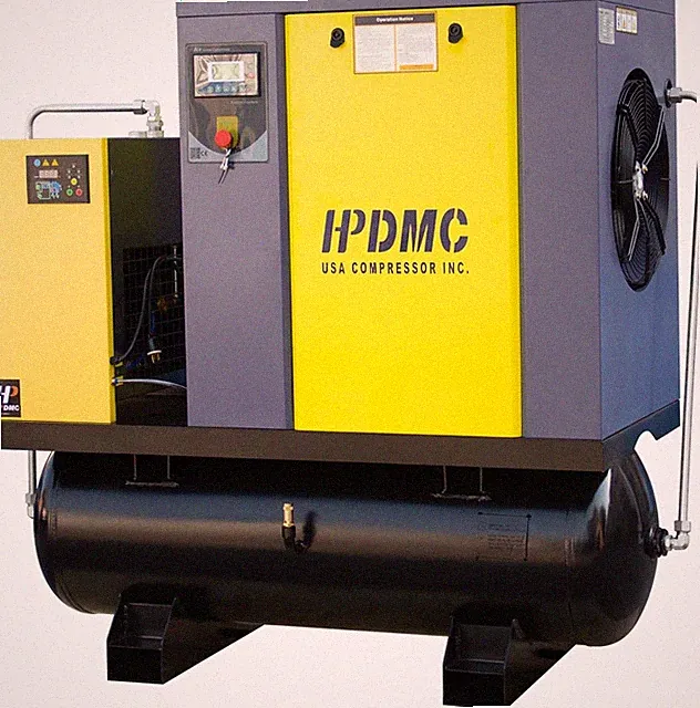 PACK15-TA 20HP Rotary Screw Compressor 208-230V 3Ph 81CFM 125psi Tank +Air Dryer