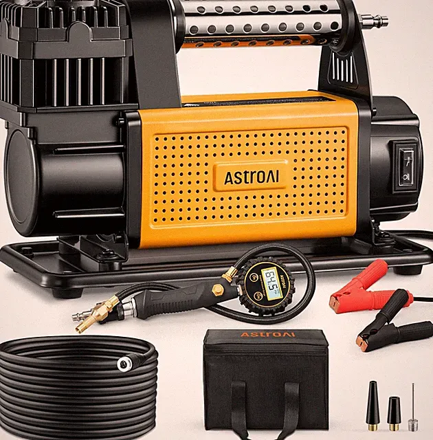 T6 Portable Air Compressor, 12V Heavy-Duty Tire Inflator, 150 PSI for SUVs/ATVs